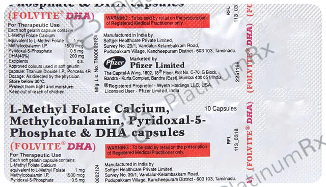 Folvite DHA Soft Gelatin Capsule 10s