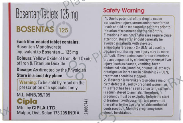 Bosentas 125mg Tablet 10s