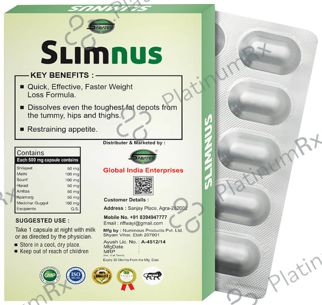 Sabates Slimnus Capsule 10 capsules