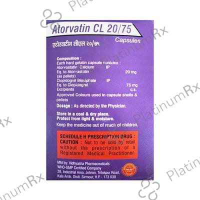 Atorvatin CL 20/75mg Capsule 15s