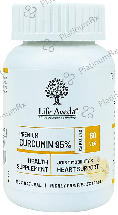 Life Aveda Premium Curcumin 95% Veg Capsule