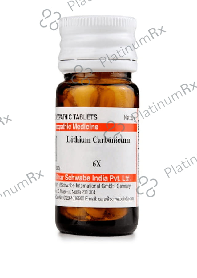 Dr Willmar Schwabe India Lithium Carbonicum Trituration Tablet 6X