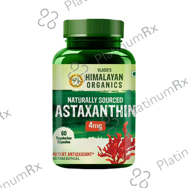 Himalayan Organics Naturally Sourced Astaxanthin 4mg Vegetarian Capsule