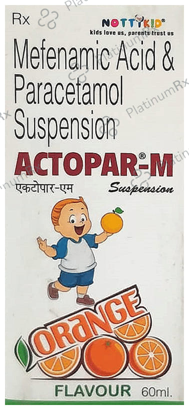 Actopar M 100/250mg Oral Suspension Orange 60ml
