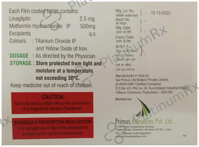 Diablin M 500/2.5mg Tablet 15s