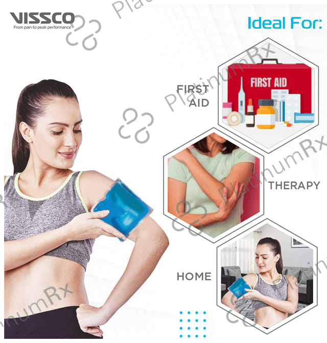 Vissco Icecool Gel Pack, Re-Freezable for Shoulder & Back Pain Relief Small