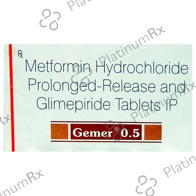 Gemer 0.5/500mg Tablet PR 10s