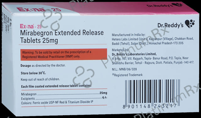 Exena 25mg Tablet ER 10s