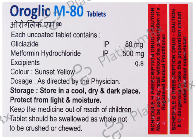 Oroglic M 80 Tablet