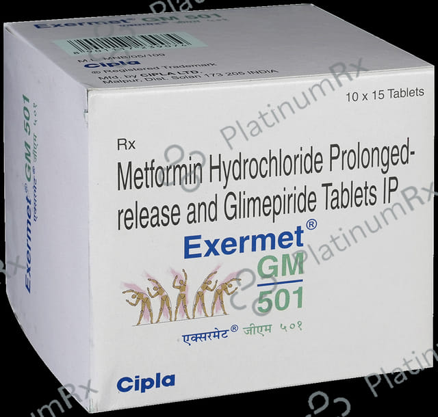 Exermet GM 1/500mg Tablet PR 15s