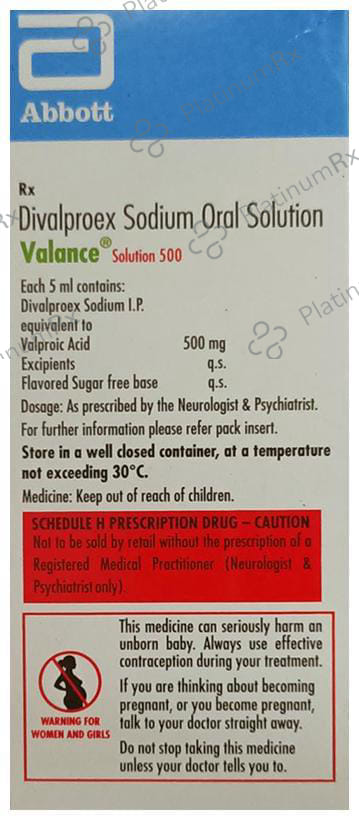 Valance 500mg Oral Solution Colourless 200ml
