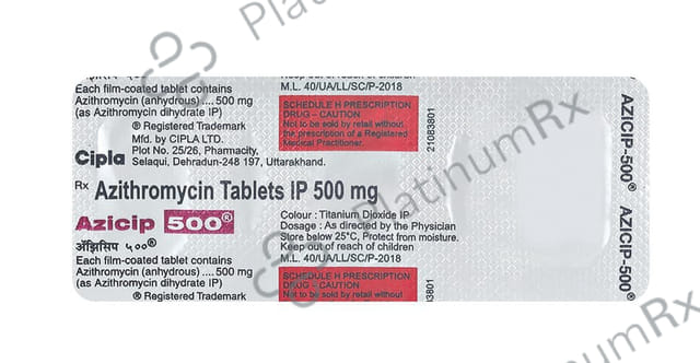Azicip 500mg Tablet 3s