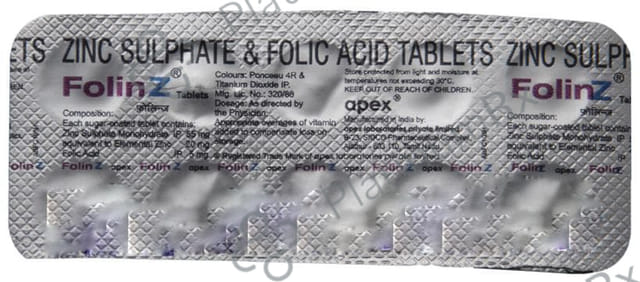 Folinz 5000mcg/20mg Tablet 10s
