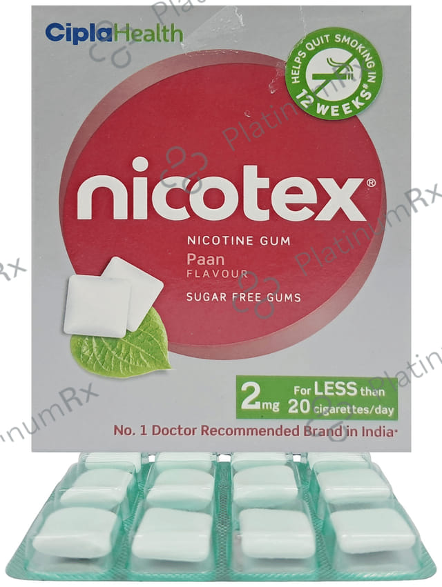 Nicotex 2mg Paan Flavour Gums 12s