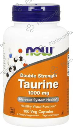 Now Foods Taurine Double Strength 1000mg Capsule 100 capsules