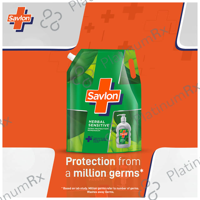 Savlon Herbal Sensitive Refill Germ Protection Liquid Handwash 1500 ml