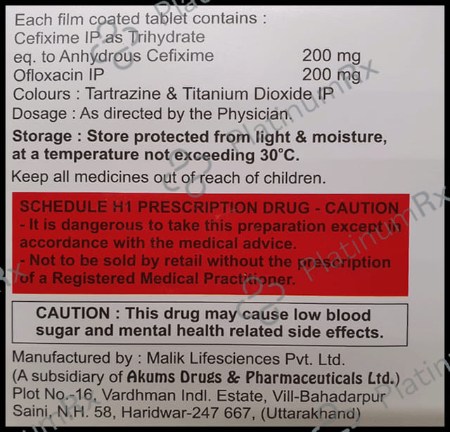 Myzolix Plus 200mg/200mg Tablet
