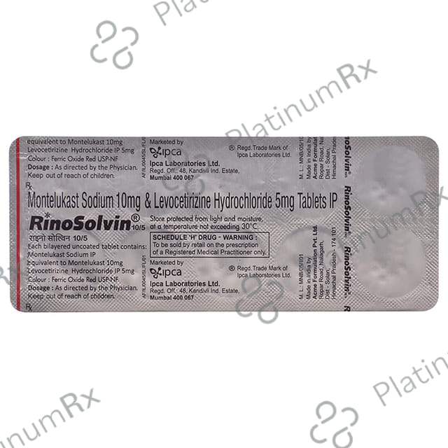 Rinosolvin 10/5mg Tablet 10s
