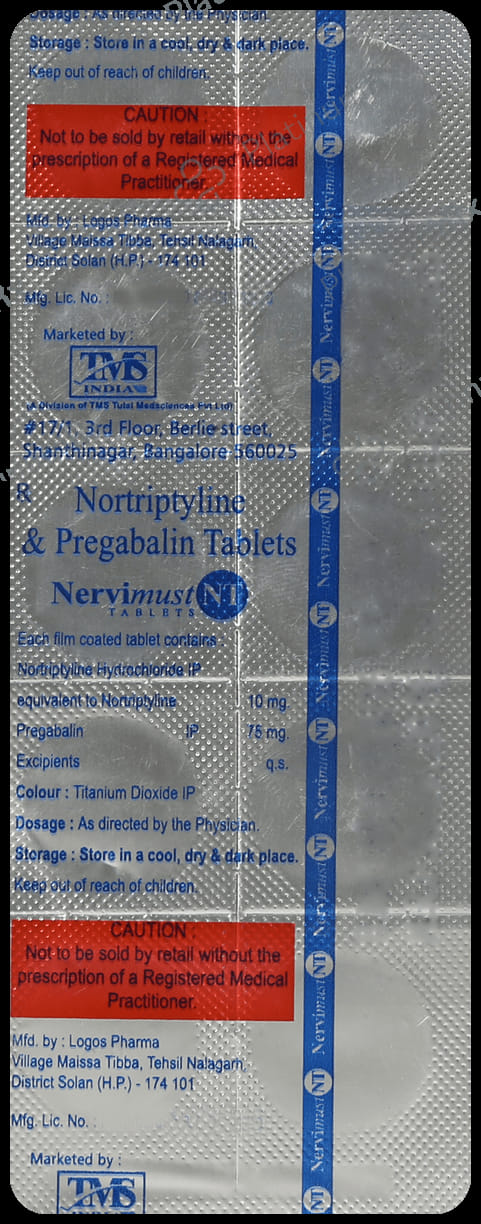 Nervimust NT 75mg/10mg Tablet