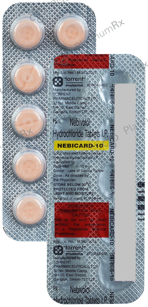Nebicard 10mg Tablet 10s