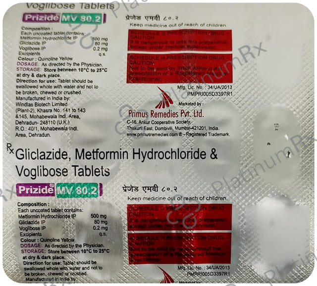 Prizide MV 0.2/500/80mg Tablet 15s
