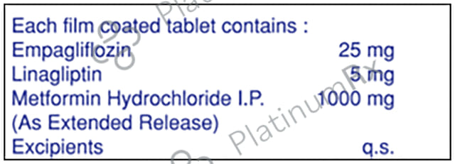 Xilingio M 25/5/1000mg Tablet 10s