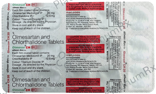 Olmesar CH 20 12.5/20mg Tablet 15s