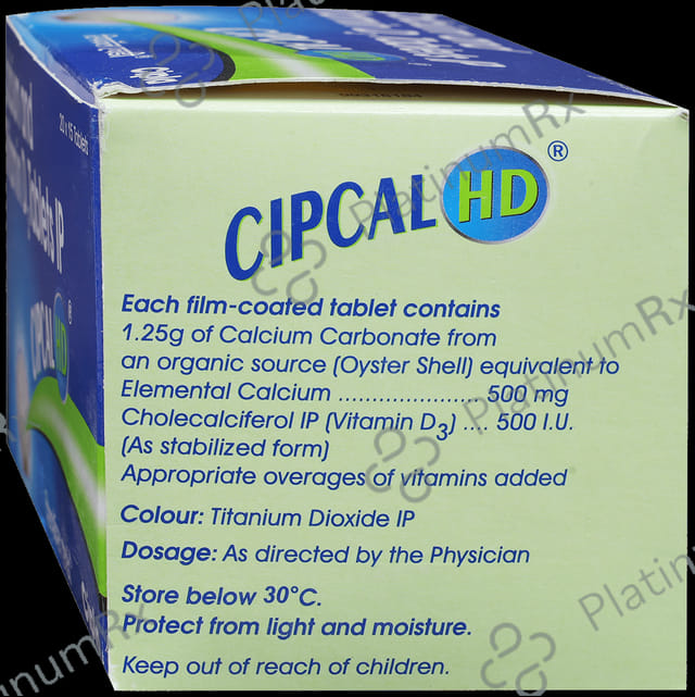 Cipcal HD 500mg/500IU Tablet 15s