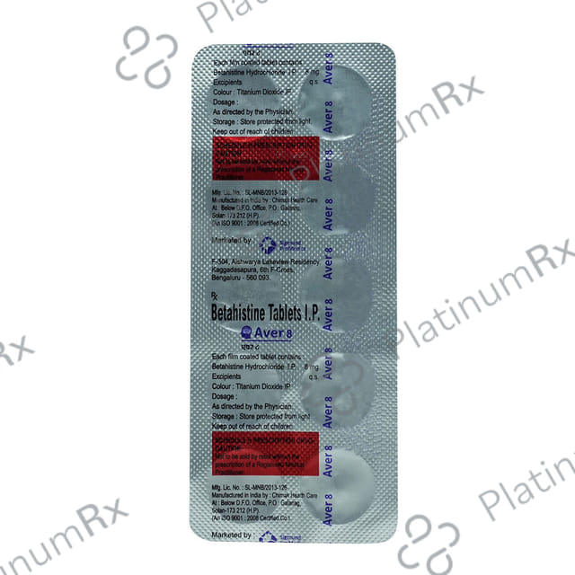 Aver 8mg Tablet 10s