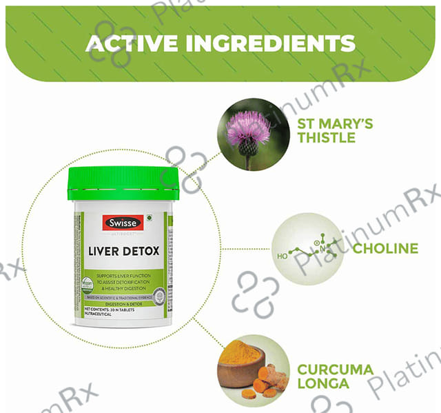 Swisse Ultiboost Liver Detox for Healthy Digestion & Liver Health - Tablet 30 tablets
