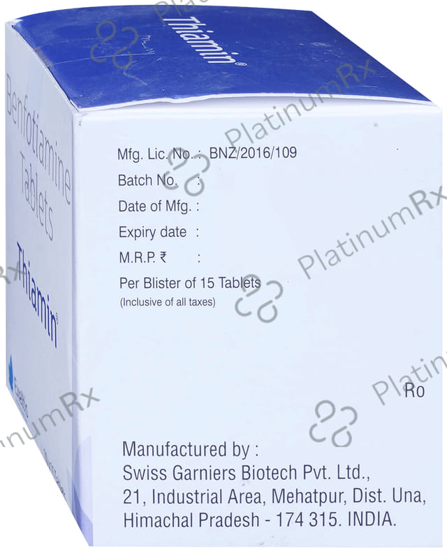 Thiamin 100mg Tablet 15s