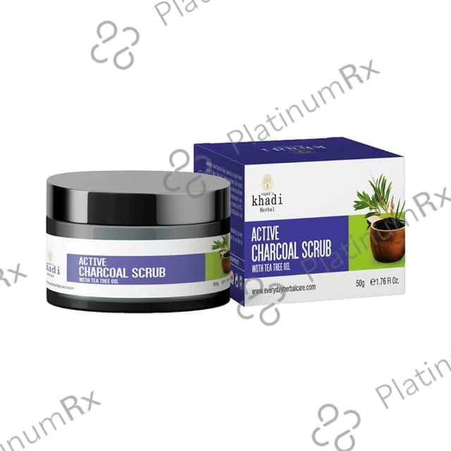 Vagad's Khadi Herbal Active Charcoal Scrub with Tea Tree Oil