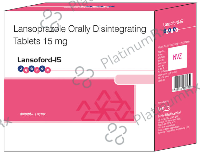 Lansoford Junior 15mg Tablet DT