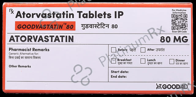 Goodvastatin 80mg Tablet 10s