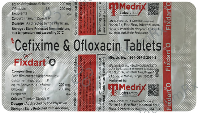 Fixdart O 200mg/200mg Tablet