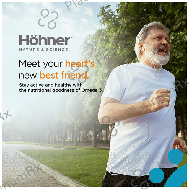 Hohner Omega 3 with EPA & DHA Fish Oil 1000 mg - Softgel Capsule for Brain, Heart, Eye & Joint Health