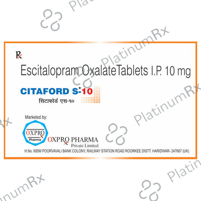 Citaford S 10mg Tablet 10s Oxpro Pharma Pvt. Ltd.