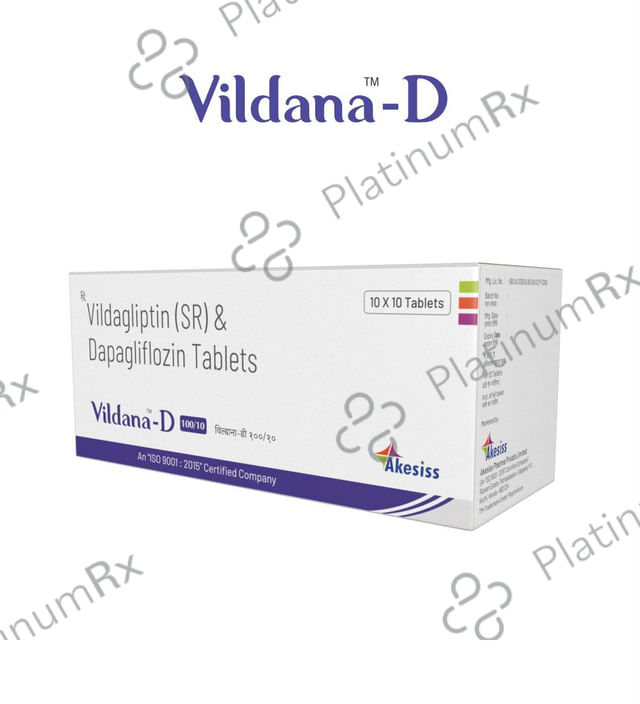 Vildana D 10/100mg Tablet 10s