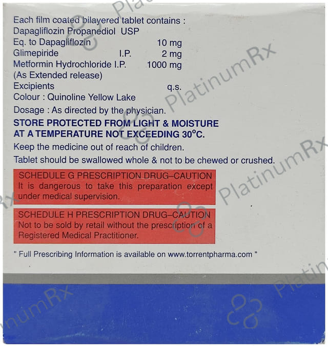 Glucreta GM 10/2/1000mg Tablet 10s