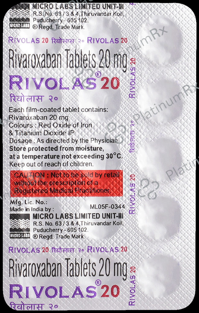 Rivolas 20mg Tablet 15s