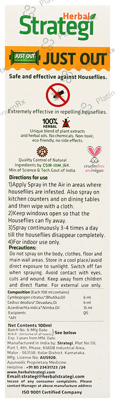 Herbal Strategi Herbal Housefly Repellent Spray