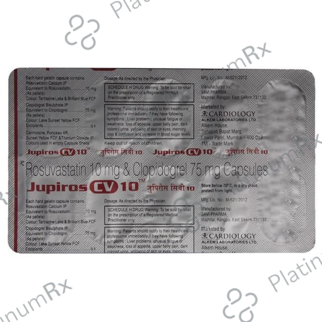 Jupiros CV 10/75mg Capsule 10s