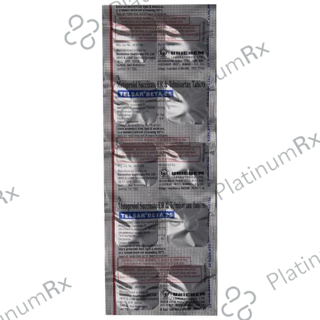 Telsar Beta 25 Tablet ER 10 tablets