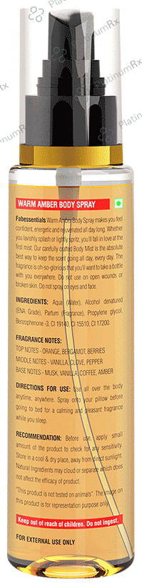 Fabessentials Warm Amber Body Spray