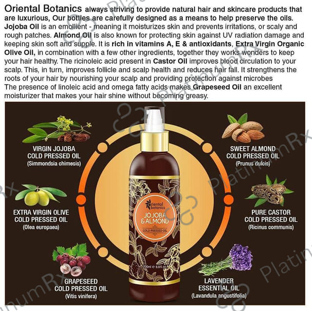 Oriental Botanics Jojoba & Almond Cold Pressed Oil