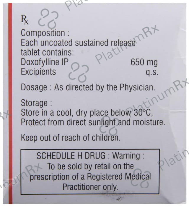 Doxoril 650mg Tablet SR 10s