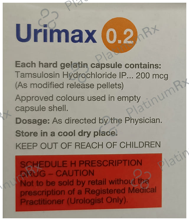 Urimax 0.2mg Capsule MR 15s