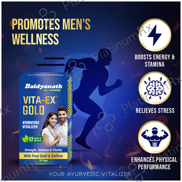 Baidyanath Vita-Ex Gold Capsule for Vitality & Stamina 20 capsules