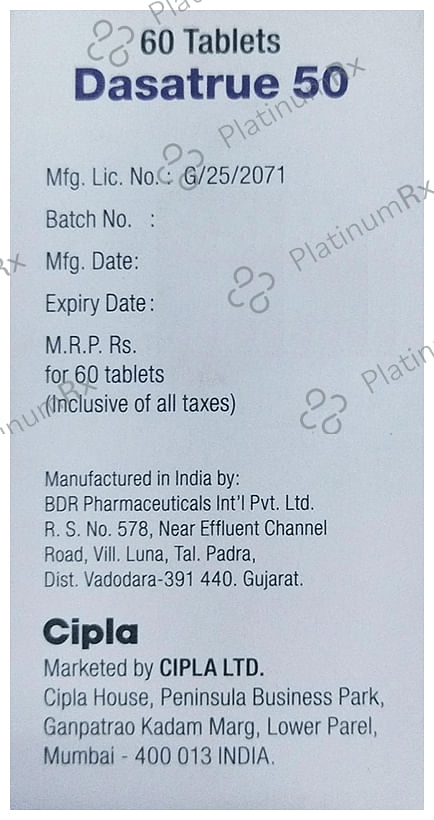 Dasatrue 50mg Tablet