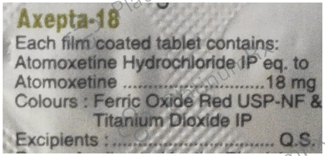 Axepta 18mg Tablet 10s